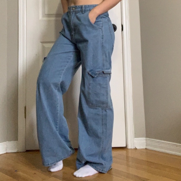 Blue baggie cargo pants - Picture 3 of 3